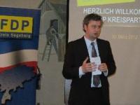 Sebastian Blumenthal auf dem FDP-Kreisparteitag