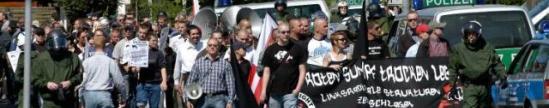 Aufmarsch von Rechtsextremisten in Bad Bramstedt (Foto: indymedia)