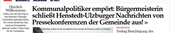 Screenshot der Seite www.ulzburger-nachrichten.de