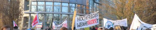 Protest vor Firmansitz "LRS", Foto: Infoarchiv 