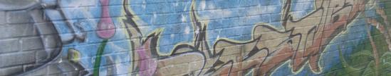 Graffiti "Teestube", Foto: Infoarchiv