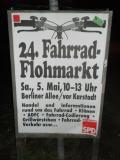SPD-Plakat zum 24. Fahrrad-Flohmarkt
