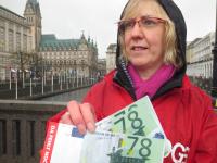 DGB-Aktivistin mit 78-Euro-Scheinen