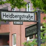 Straßenschild in der Heidbergstraße